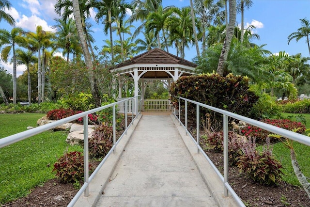 view of home's community with a gazebo
