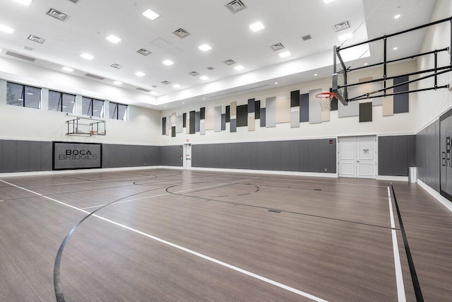 view of sport court featuring community basketball court