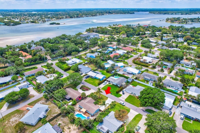 1505 Kingsley Rd, Jupiter, FL 33469 - aerial view of property and surrounding area featuring a large body of water and nearby suburban area