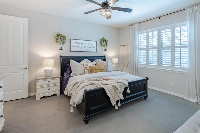 348 SE Courances Dr, Port Saint Lucie, FL 34984 - bedroom with carpet floors and a ceiling fan