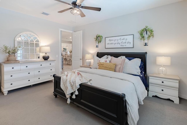 348 SE Courances Dr, Port Saint Lucie, FL 34984 - bedroom featuring carpet floors and ceiling fan