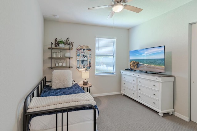 348 SE Courances Dr, Port Saint Lucie, FL 34984 - bedroom featuring carpet and a ceiling fan