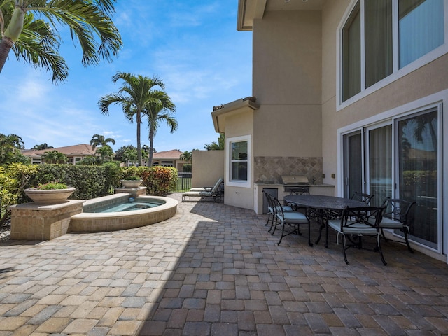 17384 Vistancia Cir, Boca Raton, FL 33496 - view of patio / terrace with outdoor dining space and area for grilling