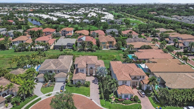 17384 Vistancia Cir, Boca Raton, FL 33496 - drone / aerial view featuring a residential view and a water view