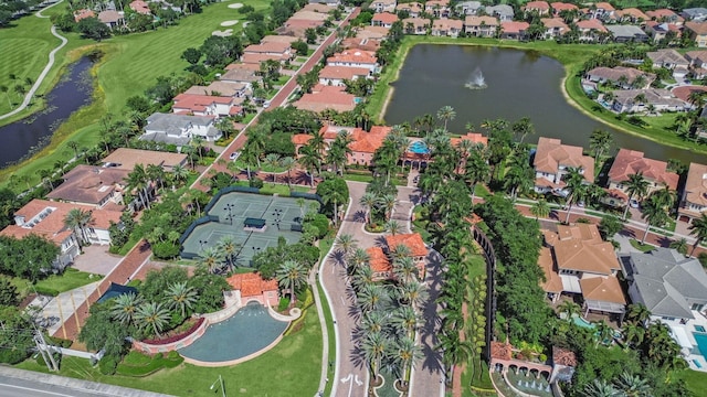 17384 Vistancia Cir, Boca Raton, FL 33496 - drone / aerial view featuring a water view and a residential view