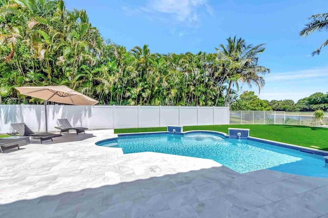 view of pool with a patio area