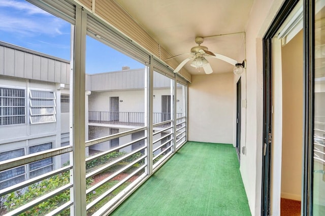 475 Piedmont J, Delray Beach, FL 33484 - balcony featuring a ceiling fan