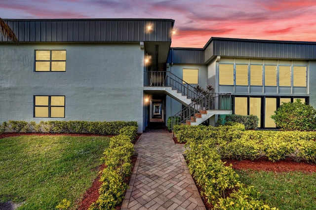 475 Piedmont J, Delray Beach, FL 33484 - view of building exterior with stairway