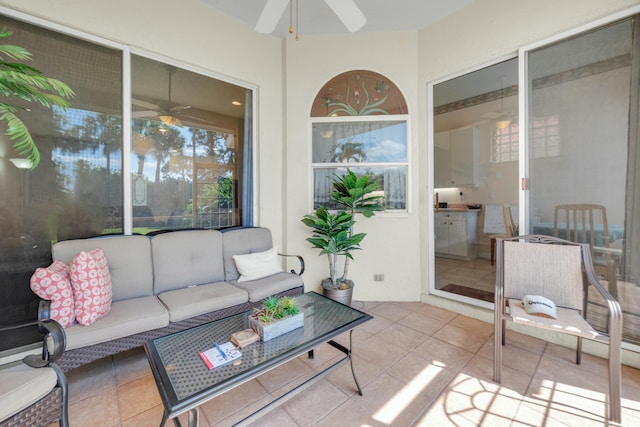 doorway to property with stucco siding