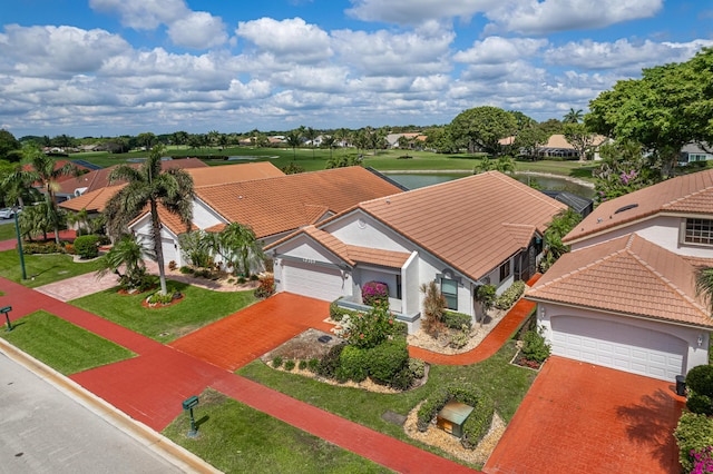 drone / aerial view featuring a residential view