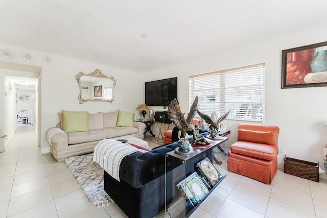 1285 NE 154th St, North Miami Beach, FL 33162 - living area with tile patterned floors and baseboards