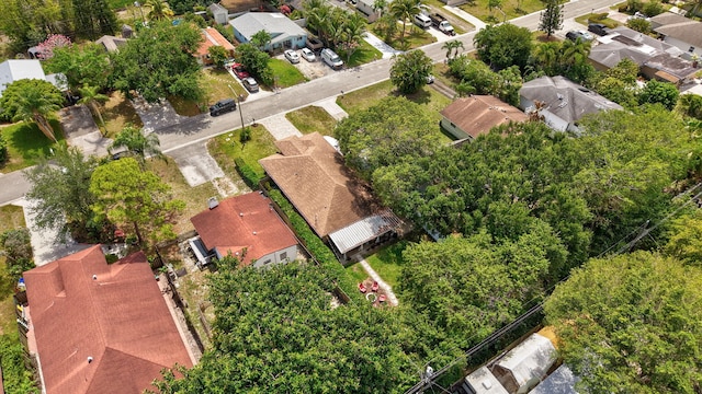 aerial view with a residential view