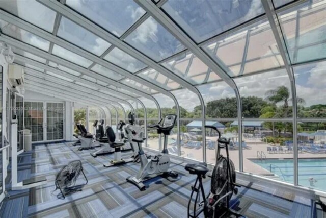 5439 Verona Dr Unit P, Boynton Beach, FL 33437 - workout area with carpet flooring