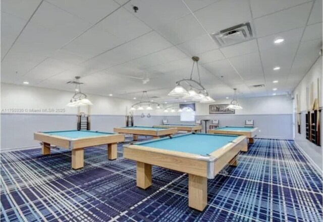 5439 Verona Dr Unit P, Boynton Beach, FL 33437 - game room featuring carpet flooring and billiards