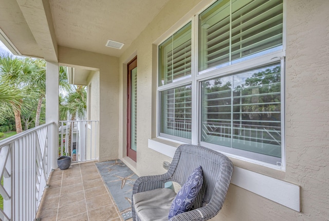 balcony with visible vents