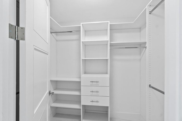 view of walk in closet
