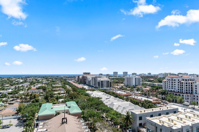 bird's eye view featuring a city view