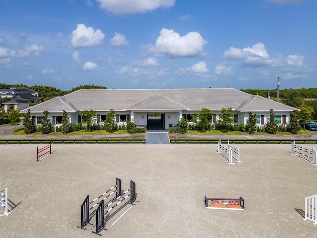 view of property with an enclosed area