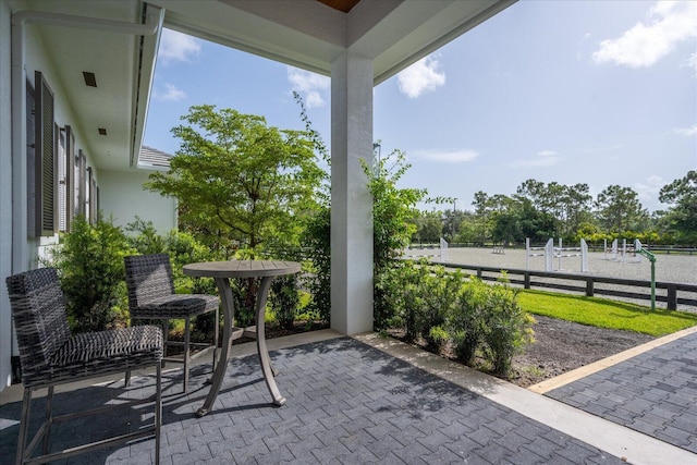view of patio with fence