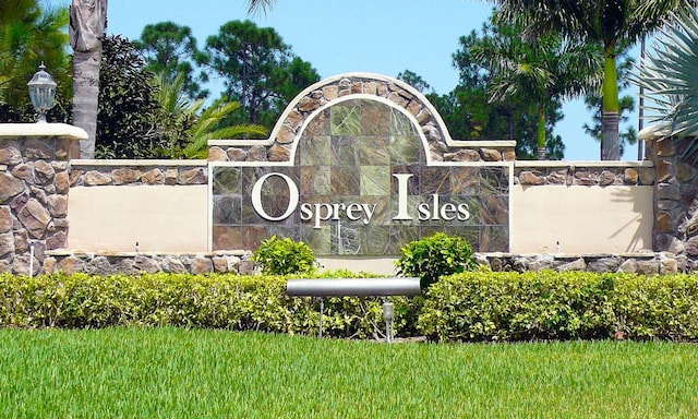 view of community sign