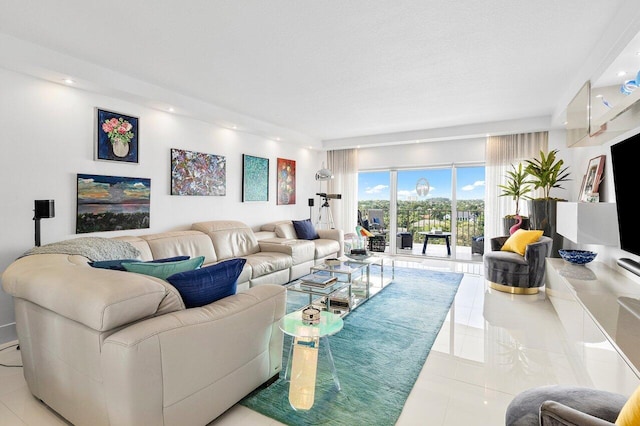 400 Seasage Dr Unit 804, Delray Beach, FL 33483 - tiled living area with recessed lighting