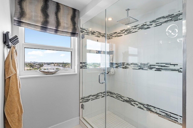 400 Seasage Dr Unit 804, Delray Beach, FL 33483 - full bathroom featuring recessed lighting, a shower stall, and baseboards