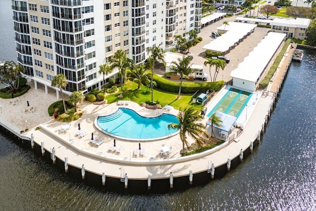 400 Seasage Dr Unit 804, Delray Beach, FL 33483 - aerial view featuring a water view