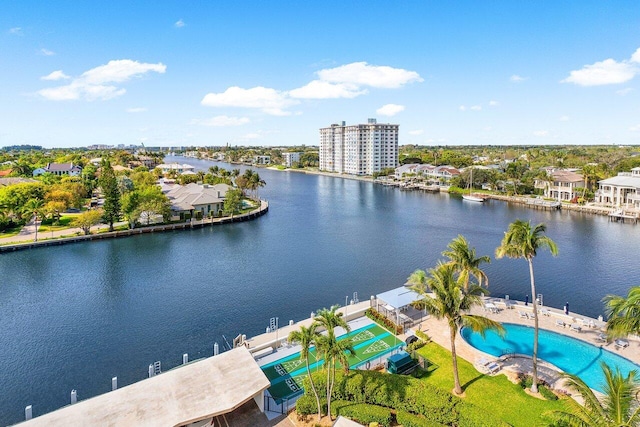 400 Seasage Dr Unit 804, Delray Beach, FL 33483 - drone / aerial view with a water view
