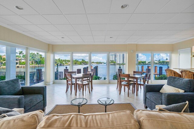 400 Seasage Dr Unit 804, Delray Beach, FL 33483 - sunroom / solarium with plenty of natural light and a water view