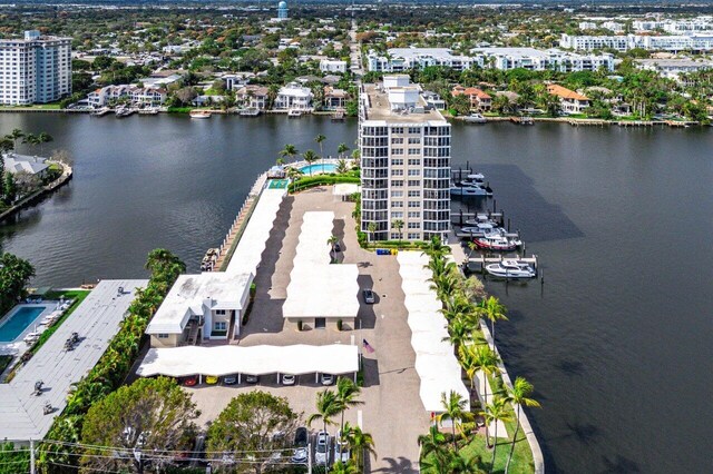400 Seasage Dr Unit 804, Delray Beach, FL 33483 - bird's eye view featuring a water view