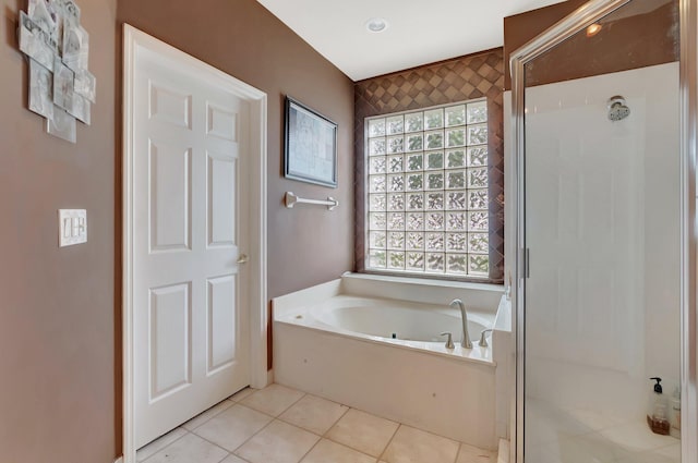 21504 Halstead Dr, Boca Raton, FL 33428 - full bath with a stall shower, tile patterned floors, and a bath