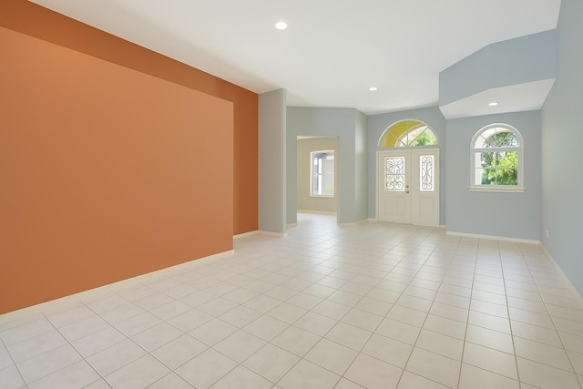 21504 Halstead Dr, Boca Raton, FL 33428 - empty room with baseboards, recessed lighting, and light tile patterned floors