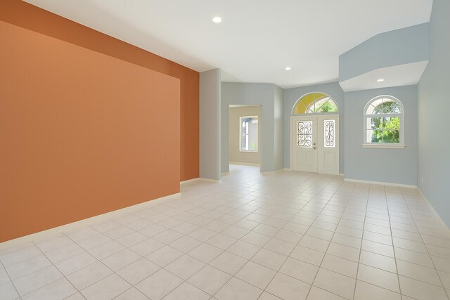 21504 Halstead Dr, Boca Raton, FL 33428 - entrance foyer with baseboards, light tile patterned floors, and recessed lighting