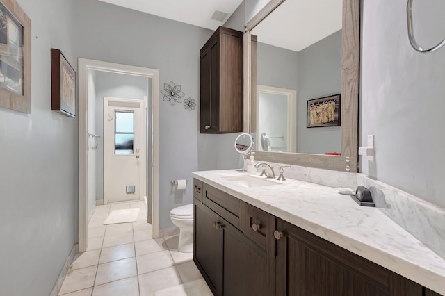 21504 Halstead Dr, Boca Raton, FL 33428 - bathroom with toilet, tile patterned flooring, and vanity