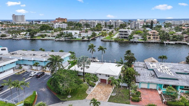 442 SE 17th Ter, Deerfield Beach, FL 33441 - birds eye view of property with a water view and a city view