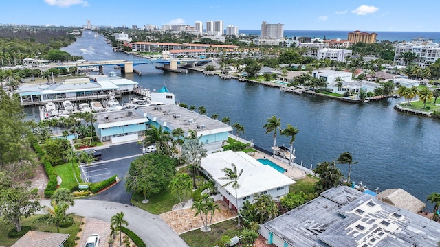 442 SE 17th Ter, Deerfield Beach, FL 33441 - birds eye view of property featuring a view of city and a water view