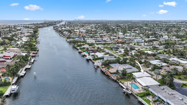 442 SE 17th Ter, Deerfield Beach, FL 33441 - bird's eye view featuring a water view