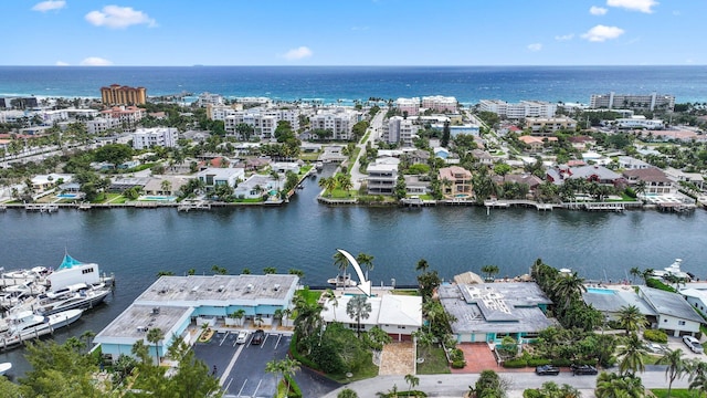 442 SE 17th Ter, Deerfield Beach, FL 33441 - birds eye view of property with a water view