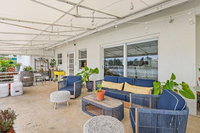 442 SE 17th Ter, Deerfield Beach, FL 33441 - view of patio featuring an outdoor living space