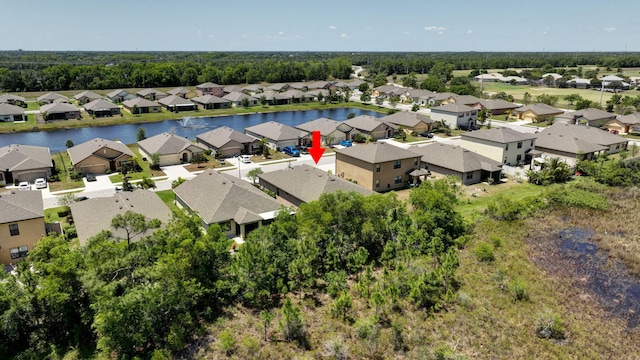 6449 NW Castlebrook Ave, Port Saint Lucie, FL 34983 - drone / aerial view with a water view and a residential view