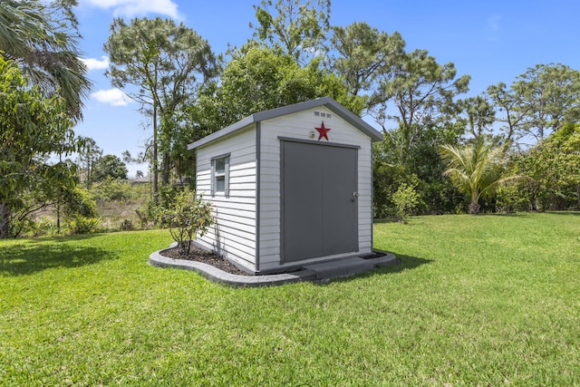 view of shed