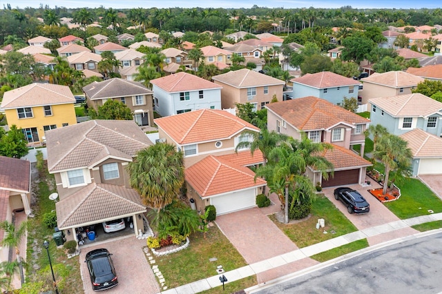 bird's eye view featuring a residential view