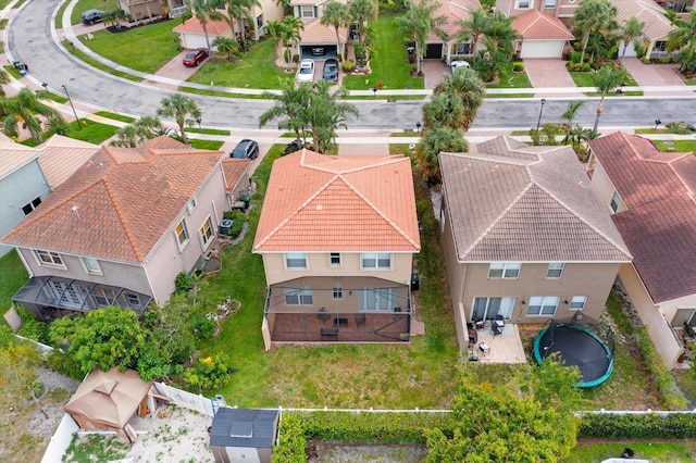 aerial view featuring a residential view