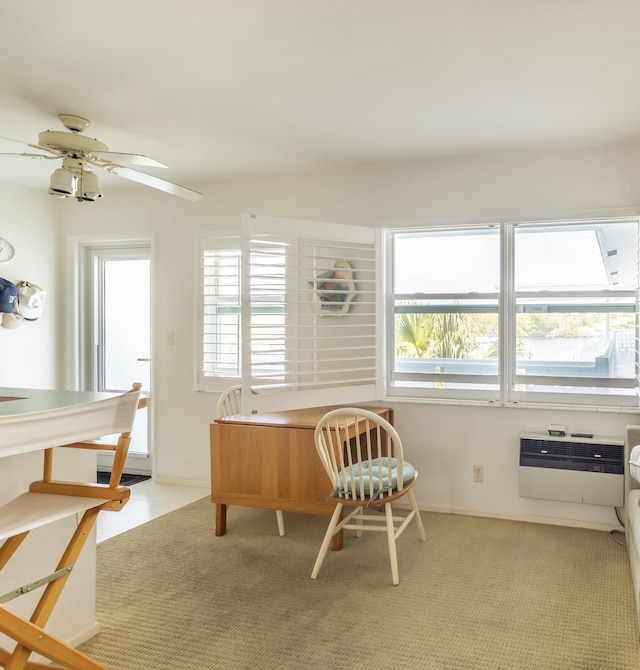 1850 S Ocean Dr Unit 318, Fort Lauderdale, FL 33316 - office space with a wall mounted AC and a ceiling fan