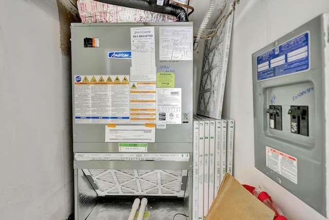 utilities with heating unit and electric panel