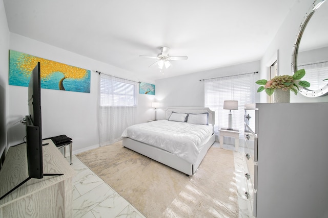 155 N Riomar Dr N, Port Saint Lucie, FL 34952 - bedroom with marble finish floor and ceiling fan