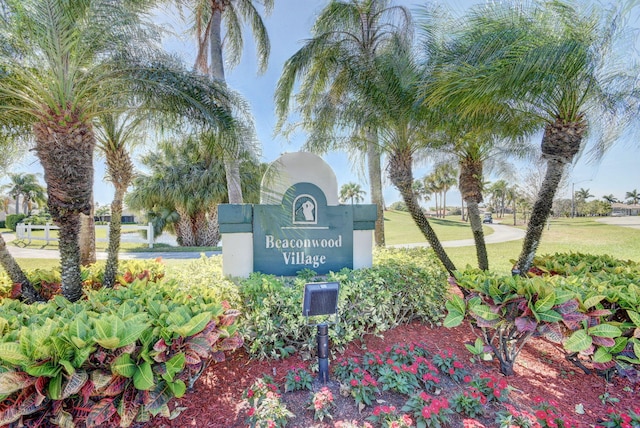 view of community sign