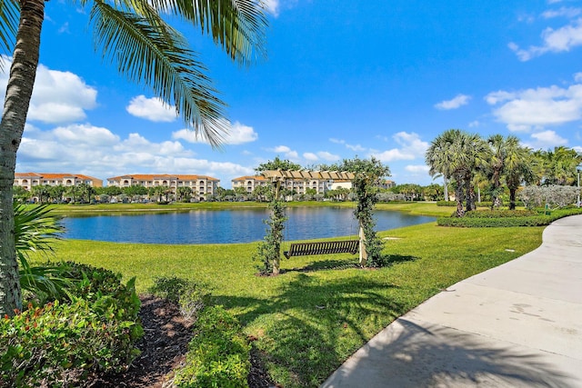 view of water feature featuring a residential view
