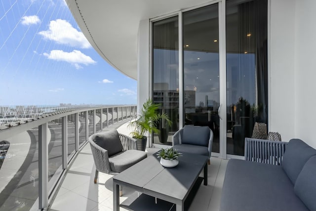 balcony with an outdoor hangout area