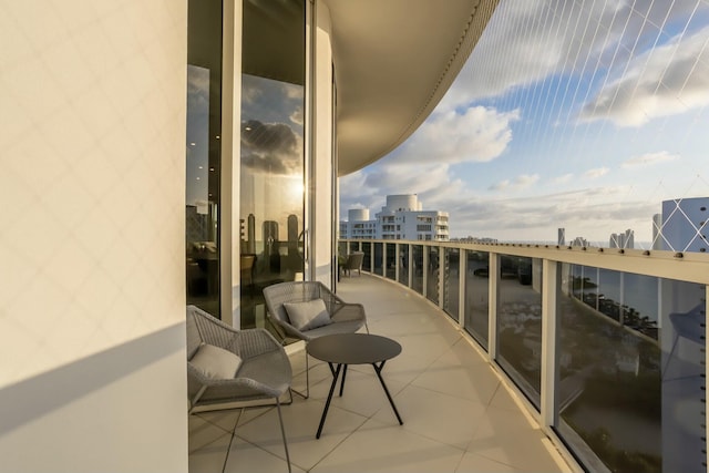 balcony with a city view